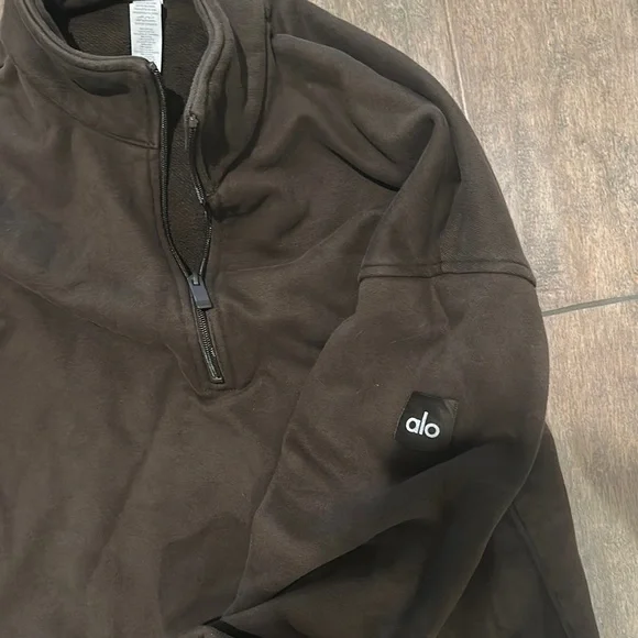 Alo Brown Fleece Pullover and Pants Set - Picture 3 of 3